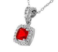Orphelia 'Faustine' Womens 925 Sterling Silver Chain with Pendant - ZH-7199/RE - One Size
