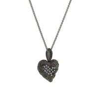 Orphelia 'Hazel' Womens 925 Sterling Silver Chain with Pendant - Black ZH-7082/2 - One Size