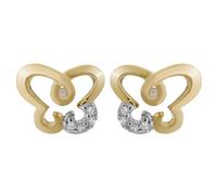 Orphelia 'Joya' Womens 925 Sterling Silver Stud Earrings - Silver/Rose ZO-7088/1 - Silver & Rose Gold - One Size