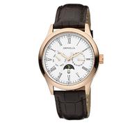 Orphelia Joyce Men's Quartz Watch with White Dial Analogue Display and Brown Leather Strap 71602