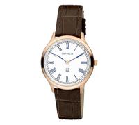 Orphelia Lavardin Women's Quartz Watch with Silver Dial Analogue Display and Brown Leather Strap 11600