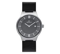 Orphelia Men's Analogue Quartz Watch with Leather Strap OR61803, Silver/Black/Grey
