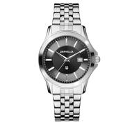 Orphelia Men's Quartz Watch with Black Dial Analogue Display and Silver Stainless Steel