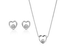 Orphelia 'Mila' Womens 925 Sterling Silver Set: Necklace + Earrings - SET-7484 - One Size