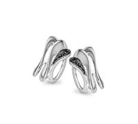 Orphelia Women's Earrings 925 Sterling Silver/Black-White Zirconia ZO - 5016