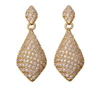 Orphelia Women's Earrings Gold-Plated Silver and White Zirconia