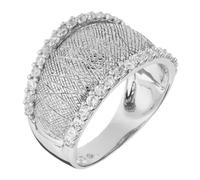 Orphelia Womens Ladies Embellished 925 Sterling Ring - Silver, Size: K - Size K