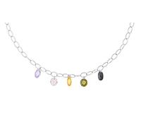 Orphelia ZK-2687 Women's Necklace Rhodium-Plated 925 Sterling Silver Multi-Coloured, Sterling Silver, No Gemstone