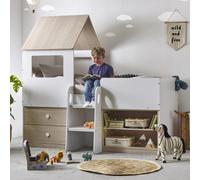 Orpheus Midsleeper Bed - White and Wood