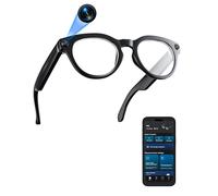 Orpnkna Smart Glasses with Camera and Bluetooth, 8MP 32GB 1200P HD Video Recording, Real-Time Translation & Voice Assistant, Open-Ear Bluetooth Audio for Vlogging, Travel & Meetings