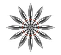 ORRANNI Archery Field Points,11/32" Outside Diameter,150 Grains,Stainless Steel Screw in Archery Field Tips(1 Dozen)