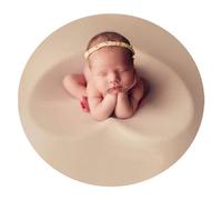 Orraphtstu Newborn Photography Posing Fabric Baby Beanbag Backdrop Props Stretch Blanket for Professional Studio Photoshoot (Beige)