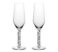 Orrefors Carat 8 oz. Champagne/Flute Crystal Stemware,Set of 2,