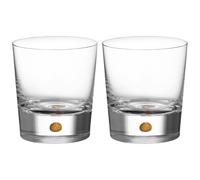 Orrefors - Intermezzo Whiskey Glass Double old fashioned 2-pack 40 cl, Gold - Gold