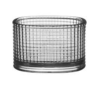 Orrefors Magica tealight holder super ellipse 5 cm Grey
