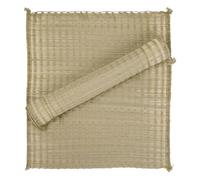 ORRIC Pooja Mat for Sitting Made by Kusha Grass,Handmade Aasan for Puja Asan, Mandir, Meditation,24 x 24 Inch Natural Foldable Pooja Sitting Chatai, Traditional Floor Mat Aasan (Pack of 2)