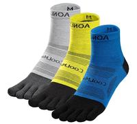 OrrinSports Toe Socks Coolmax Running Socks for Men Women 3 Pairs Athletic Breathable Five Finger Socks