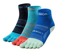 OrrinSports Toe Socks Coolmax Running Socks for Men Women 3 Pairs Athletic Breathable Five Finger Socks