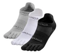 OrrinSports Toe Socks for Men Women Cool-max Running Socks 3 Pairs Athletic Breathable Five Finger Socks, E4110s-wwg, Medium
