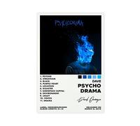 ORROBI Dave Poster Psychodrama Tracklist Album Canvas Wall Art Decor Print Picture Paintings for Living Room Bedroom Decor Unframe-style 12x18inch(30x45cm)
