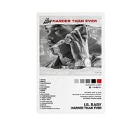 ORROBI Lil Baby Poster Hard Than Ever Album Cover Poster Canvas Poster Wall Art Decor Print Picture Paintings for Living Room Bedroom Decoration Unframe-style 12x18inch(30x45cm)