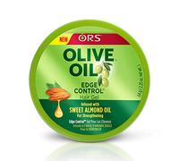 ORS Olive Oil Edge Control Hair Gel - 64g/2.25oz, For Hair Strengthening, Infused With Olive & Sweet Almond Oil, For Extra Hold, Shining, & Moisturizing