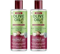 ORS Olive Oil Heat Protection Hair Serum - 177 ml, Infused With Coconut Oil, For Restorative Shine, With Frizz Free & Fast Drying Formula (Pack of 2)