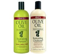 ORS Olive Oil Neutralizing Shampoo 1L with Replenishing Conditioner 1L (Set of 2)