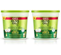 ORS Olive Oil Style & Curl Defining Smooth & Hold Pudding | Infused with Coconut Oil & Olive Oil | Enhances Curls, Restorative Shine, Long-Lasting Hold | 368g/13oz (Pack of 2)