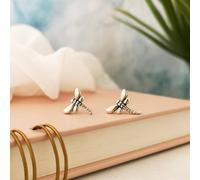 Orsa May Women's Sterling Silver Dragonfly Stud Earrings Orsa May Silver One Size