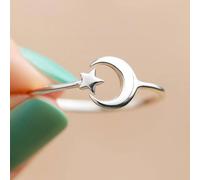 Orsa May Women's Sterling Silver Star & Moon Ring Orsa May Silver One Size