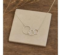 Orsa May Women's Sterling Silver Three Ring Necklace Orsa May Silver One Size