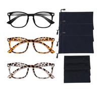 Orsefeliy 3Pcs Blue Light Glasses with Eyeglass Case & Cloth, Anti-Glare Blue Light Blocking Glasses for Women & Men, Fashion Eyeglass for Work, Reading and Everyday Wear