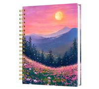 Orsefeliy Twilight Blossom Notebook, A5 Spiral Notepad Lined for Women | 60 Pages Fantasy Journal, Stationery Supplies for Home and School, Gifts for Friends, Family and Colleagues
