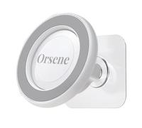 Orsene for MagSafe Wall Mount Magnetic Phone Holder Includes All Smartphone Compatible Rings (Self-Adhesive), 360 Degree Free Rotation, Shower Mirror,Bathroom,Kitchen (White)
