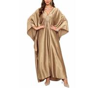 Orshoy Womens Beachwear Kaftan Dress Bikini Cover Ups Maxi Kimono Tunic Bathing Suit Wrap Loungewear Summer Champagne Color