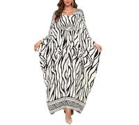 Orshoy Womens Swimsuit Cover Ups Kaftan Dresses Loose Beach Caftan Bathing Suit Bohemian Kimono Tunic Robes Free Size Black White