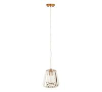 Orsina 1 Bulb Bronze Pendant Light, Cone-Shaped Glass Shade Ceiling Fixture, Crystal Texture Hanging Lamp