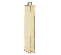 Premier Housewares Ten Section Hanging Shoe Organiser - 1 Piece, Cream,28 x 15 x 120 centimeters, Beige