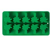 Orsina 10 Tree Shaped Green Ice Cube Tray, Unique Ice Cube Tray, Thermoplastic Rubber Ice Freezing Tray Orsina Green