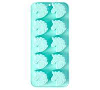 Orsina 10 Unicorn Shaped Blue Ice Cube Tray, Unique Ice Cube Tray, Thermoplastic Rubber Ice Freezing Tray Orsina Blue
