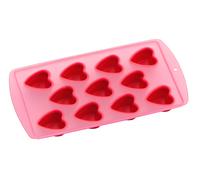 Orsina 11 Hearts Shaped Ice Cube Tray, Unique Ice Cube Tray, Thermoplastic Rubber Ice Freezing Tray in Red Orsina Red