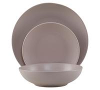 Orsina 12 Piece Grey Stoneware Dinner Set,dinnerware With 4 Dinner Plates, 4 Side Plates & 4 Bowls,crockery Set