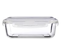 Orsina 1520ml Glass Container, Borosilicate Glass with Airtight BPA-Free White Clip-On Lid in Clear Orsina Clear