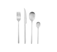 Orsina 16-Piece Gold Finish Cutlery Set, Luxurious Mirrored Gold Stainless Steel Flatware, Sleek Tapered Handles in Silver Orsina Silver