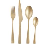 Orsina 16-Piece Gold Finish Cutlery Set, Luxurious Mirrored Gold Stainless Steel Flatware, Sleek Tapered Handles in Rose Gold Orsina Rose Gold