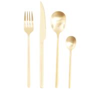 Orsina 16-Piece Gold Finish Cutlery Set, Luxurious Mirrored Gold Stainless Steel Flatware, Sleek Tapered Handles Orsina Gold