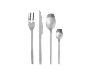 Orsina 16-Piece Silver Matte Finish Cutlery Set, Sleek Stainless Steel Flatware with Tapered Handles Orsina Silver