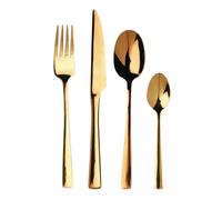 Orsina 16 Piece Stainless Steel Cutlery Set, Avie Colored Cutlery Set, Luxury Cutlery Set, Modern 16 Piece Cutlery Set in Yellow Orsina Yellow