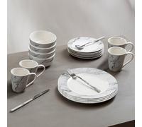 Premier Housewares 12-Piece Grey Marble Dinner Set